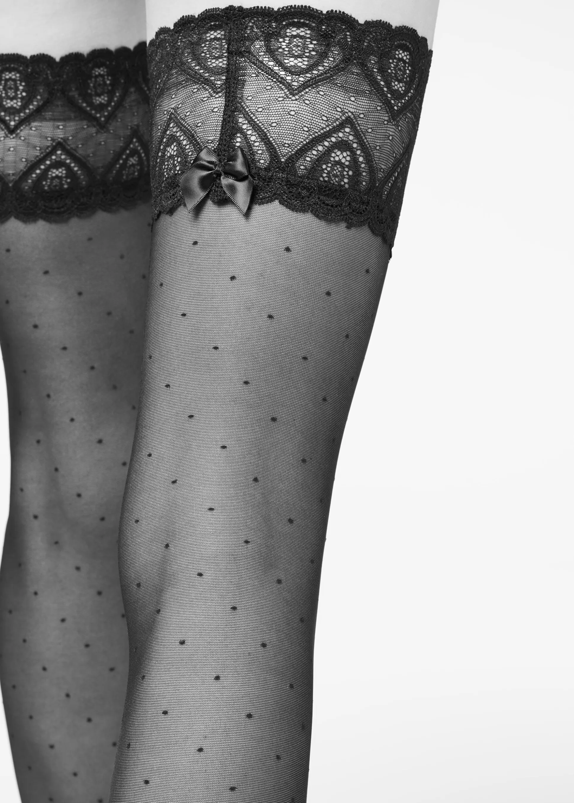 Bas Autofixants Voile 30 Deniers Micro Pois*Calzedonia Clearance