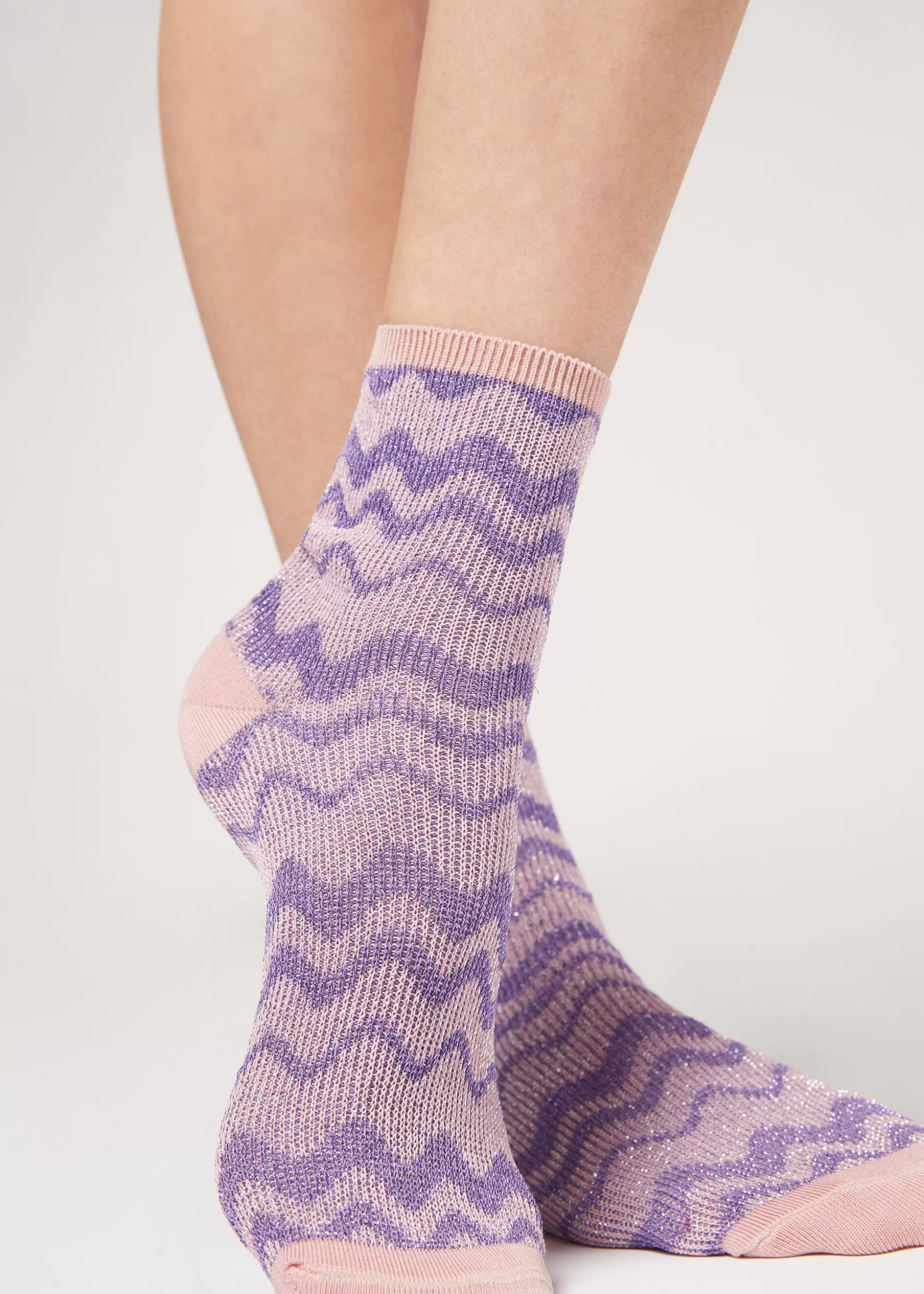 Chaussettes Basses A Motif De Vagues Avec Paillettes*Calzedonia Cheap