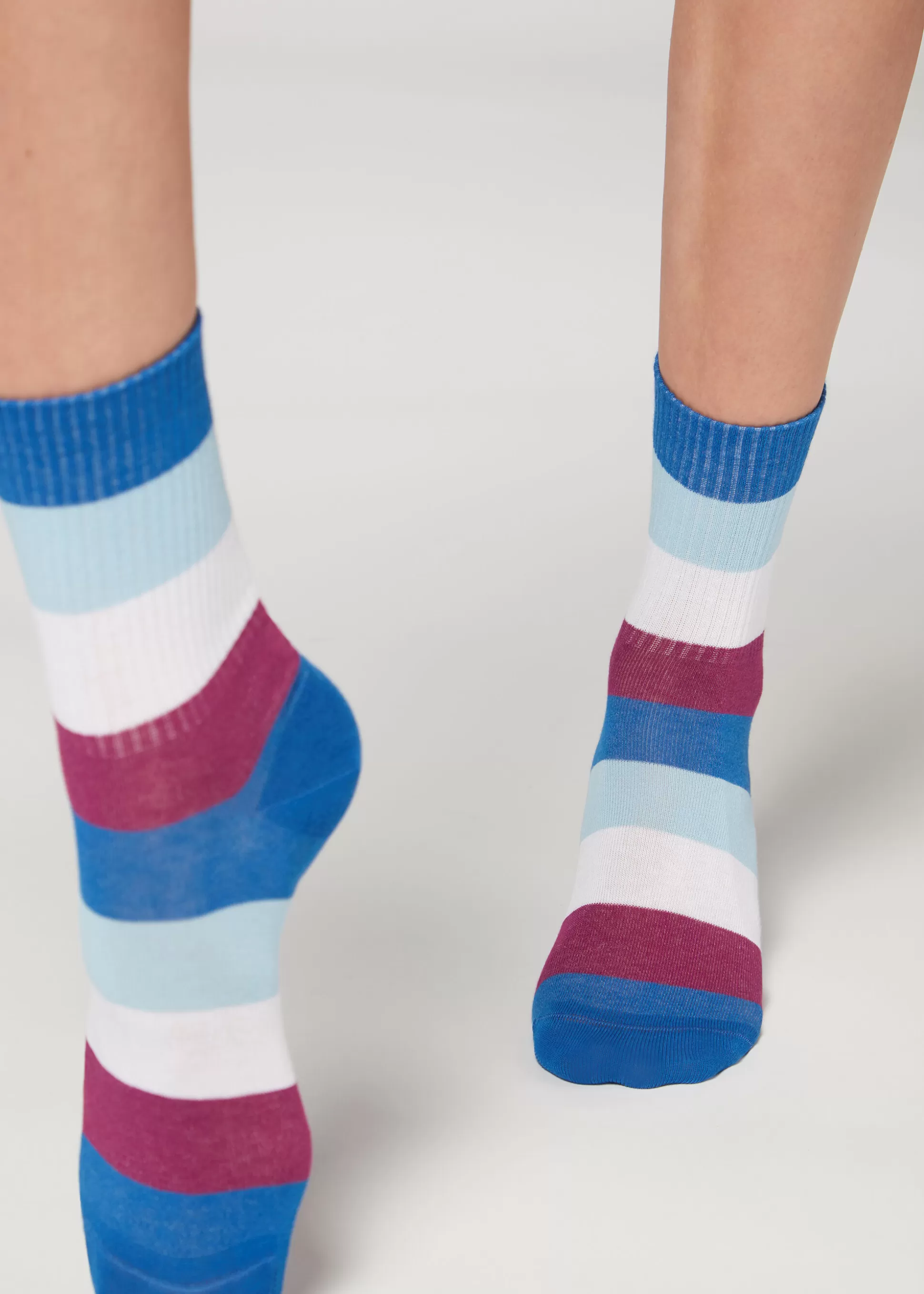 Chaussettes Basses A Motif Rayures*Calzedonia Shop