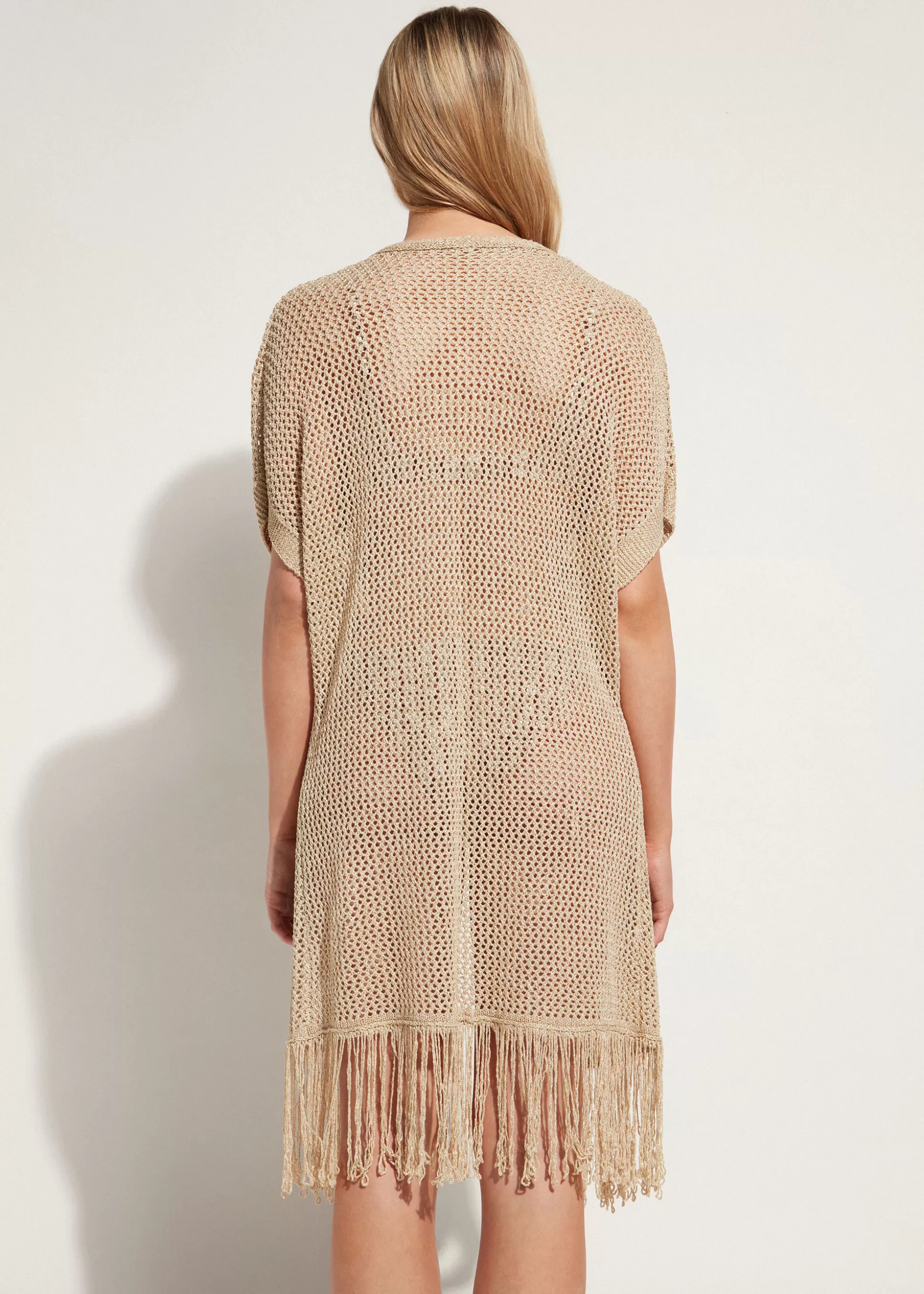 Gilet En Filet Dore Avec Franges*Calzedonia Clearance