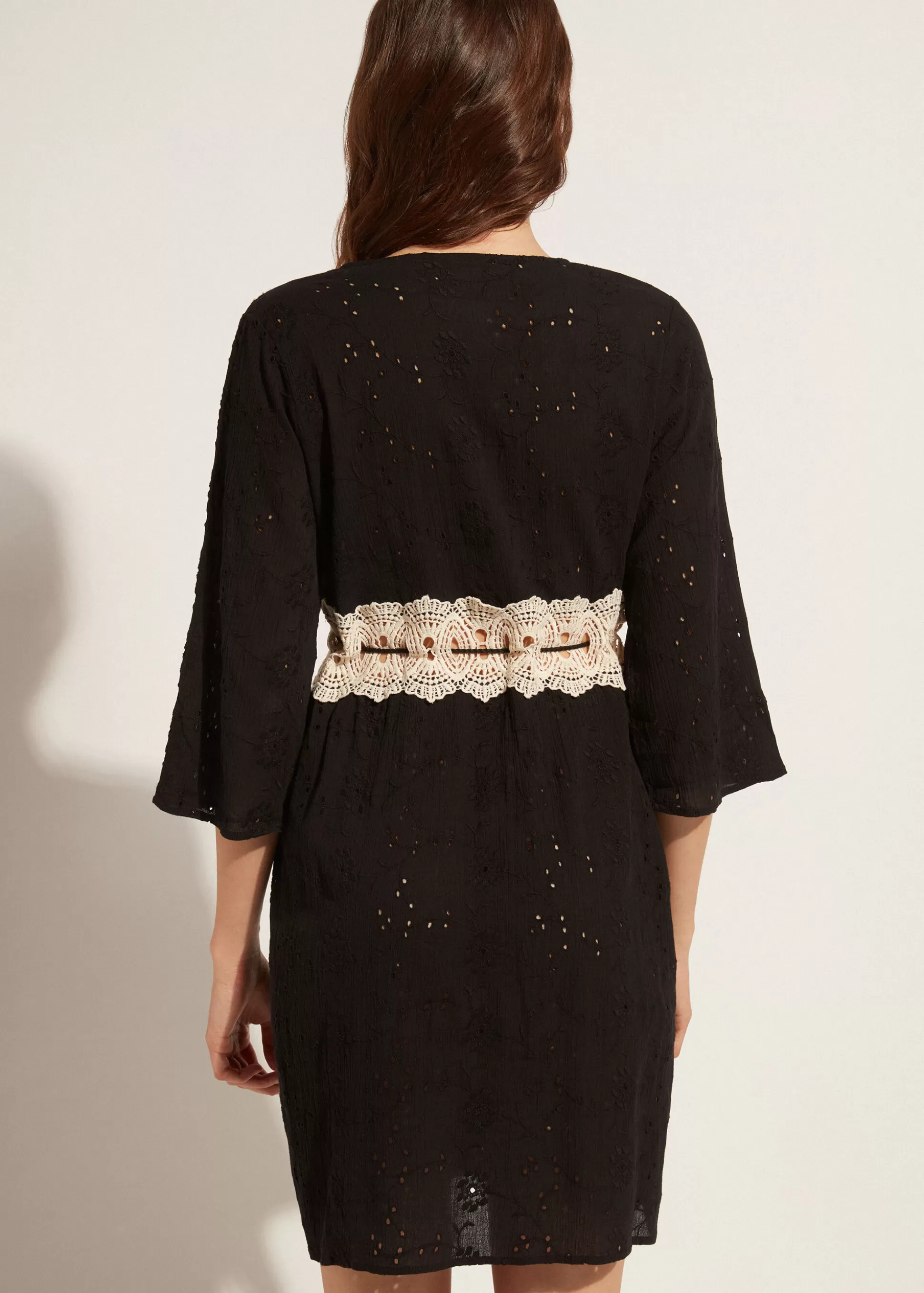 Robe En Dentelle Anglaise Avec Paillettes*Calzedonia Cheap